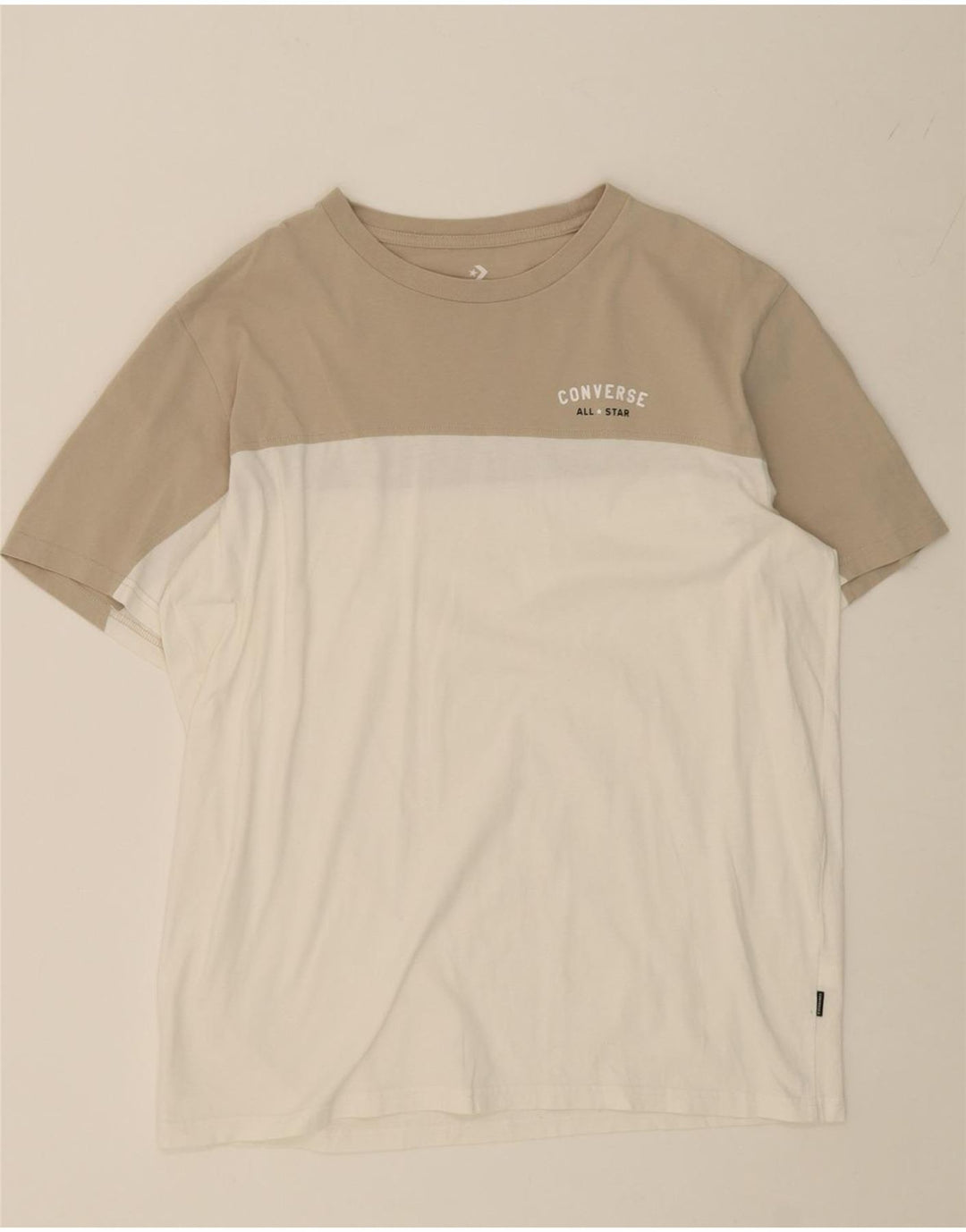 CONVERSE Mens T-Shirt Top XL White Colourblock Cotton Vintage Converse and Second-Hand Converse from Messina Hembry 