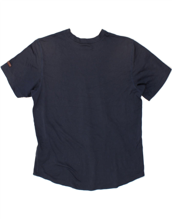 EDDIE BAUER Womens T-Shirt Top Large Navy Blue Polyester Vintage Eddie Bauer and Second-Hand Eddie Bauer from Messina Hembry 