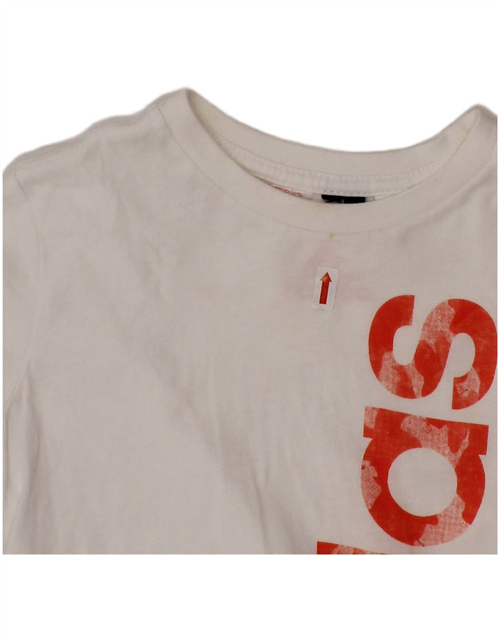 ADIDAS drenge grafisk t-shirt top 5-6 år hvid