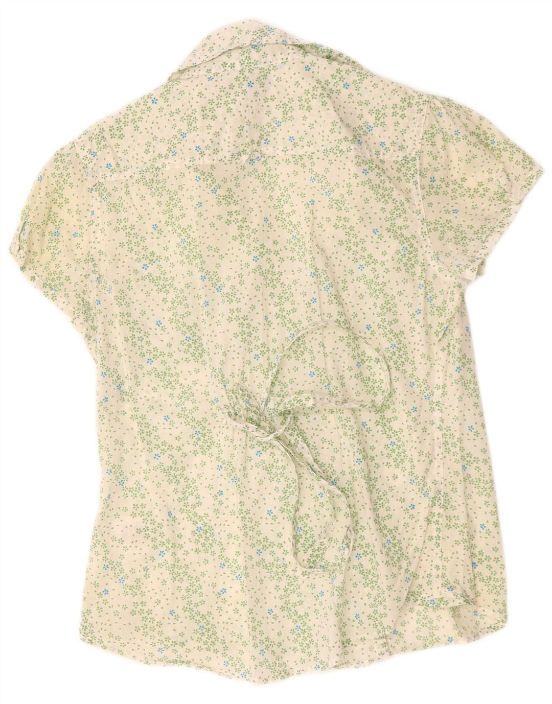 White Stuff Kortærmet skjortebluse til kvinder UK 12 Medium Floral Bomuld