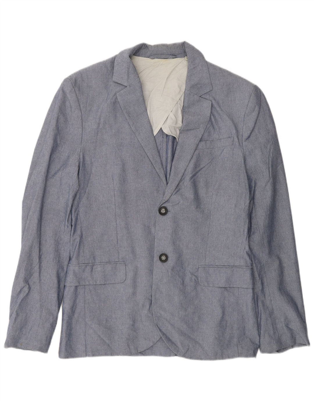 Jack Wills Herre 2-knaps blazerjakke UK 38 Medium Blue Cotton