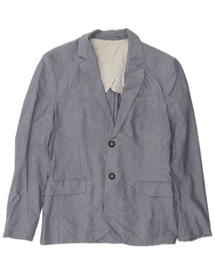 Jack Wills Herre 2-knaps blazerjakke UK 38 Medium Blue Cotton