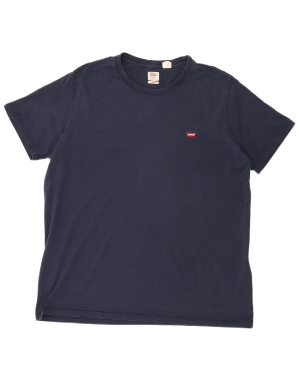 Levi's Herre Standard Fit T-Shirt Top XL Marineblå Bomuld