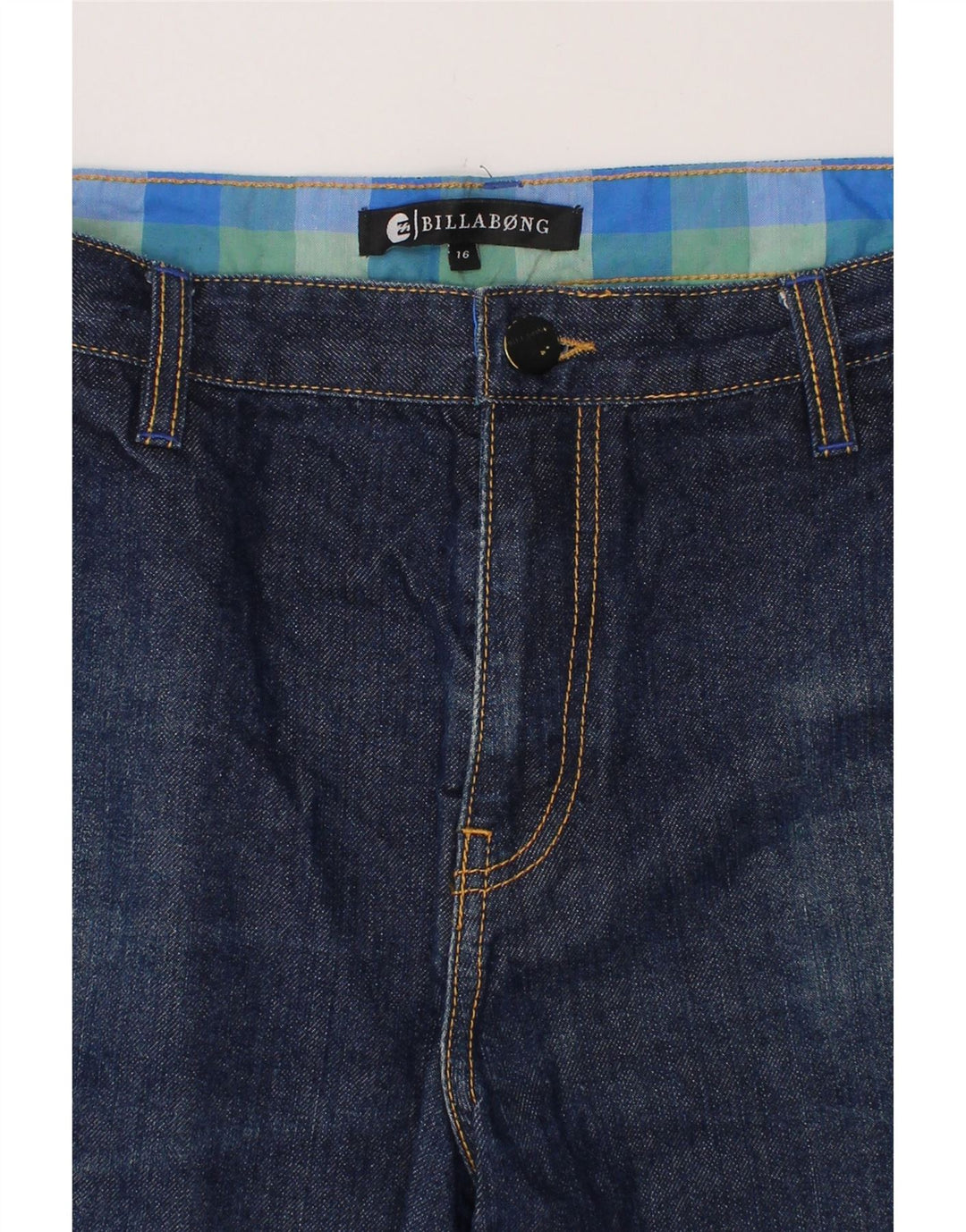 BILLABONG Boys Denim Shorts 15-16 Years Blue Cotton Vintage Billabong and Second-Hand Billabong from Messina Hembry 