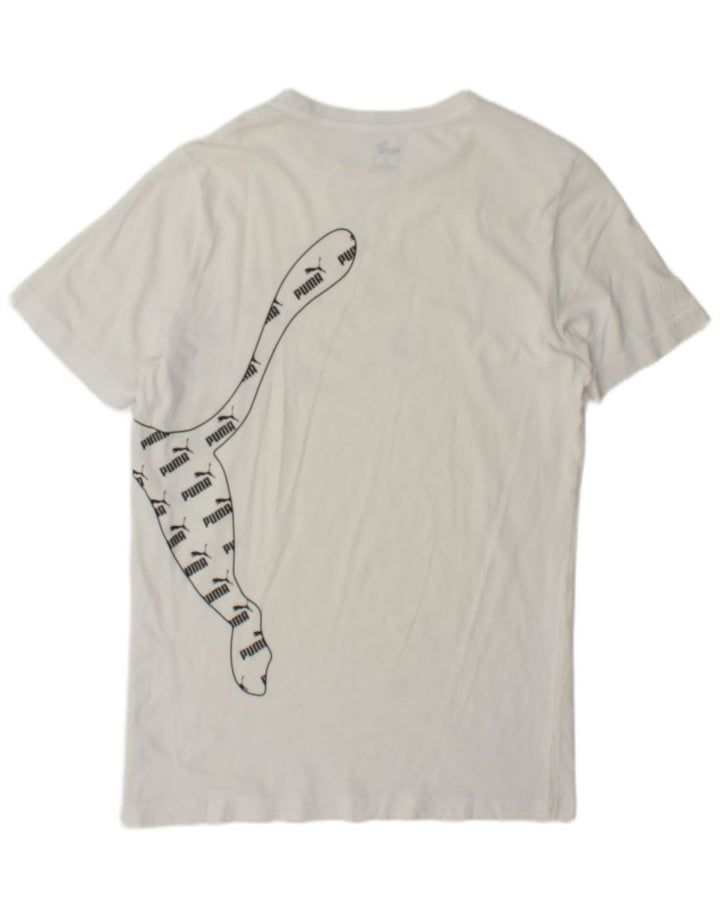 Puma Herre Grafisk T-Shirt Top Lille Hvid