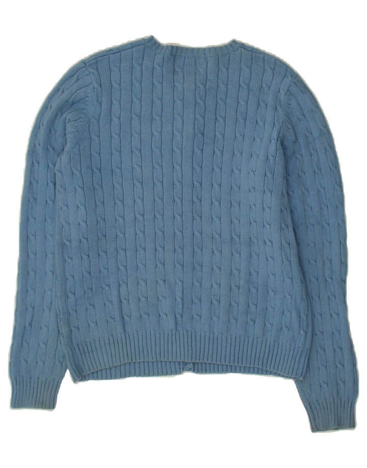 EDDIE BAUER Womens Cardigan Sweater UK 10 Small Blue Cotton Vintage Eddie Bauer and Second-Hand Eddie Bauer from Messina Hembry 