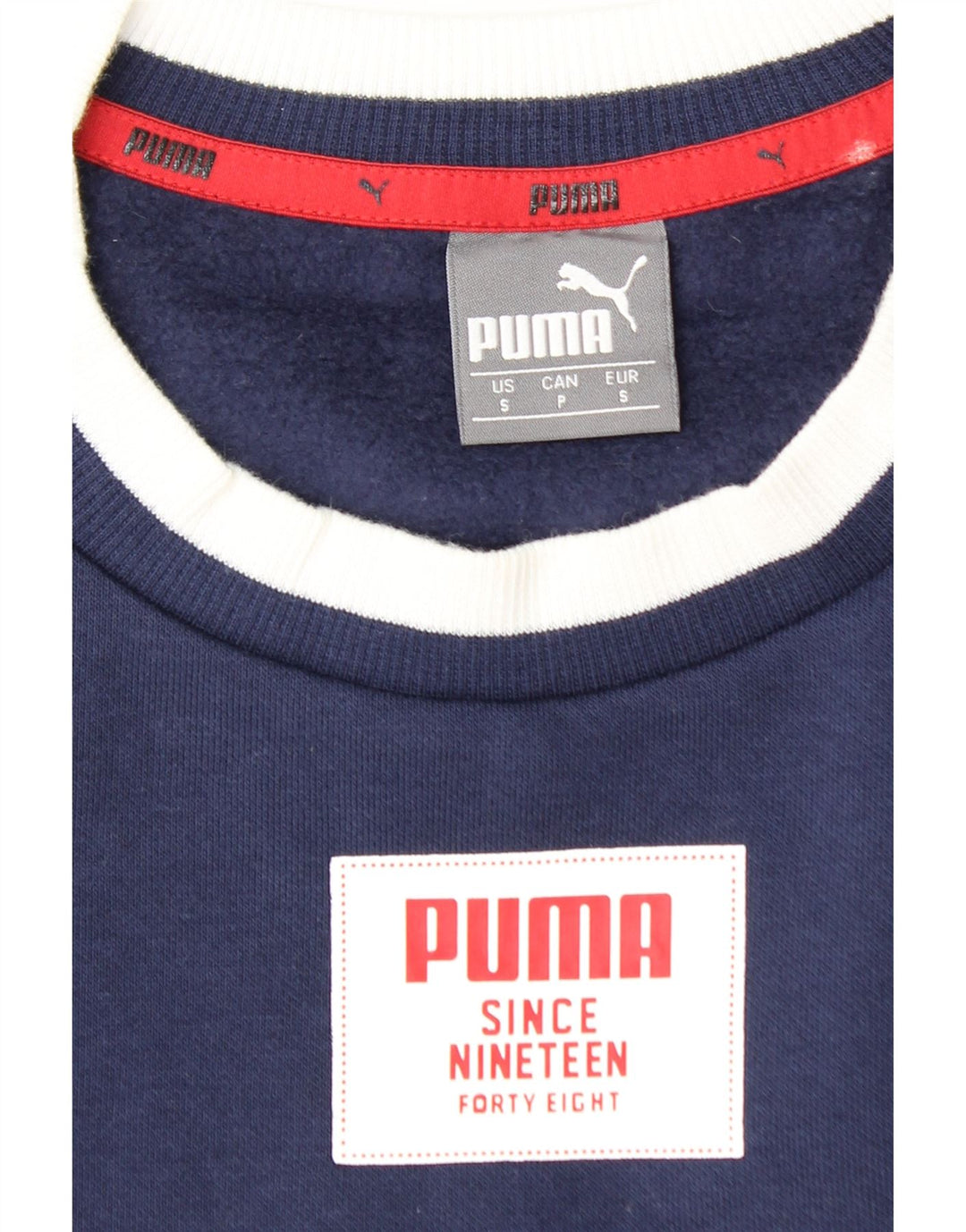 PUMA grafisk sweatshirt til mænd, lille marineblå farveblok