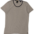 SCOTCH & SODA Herre T-shirt Top Medium White Pinstripe Bomuld