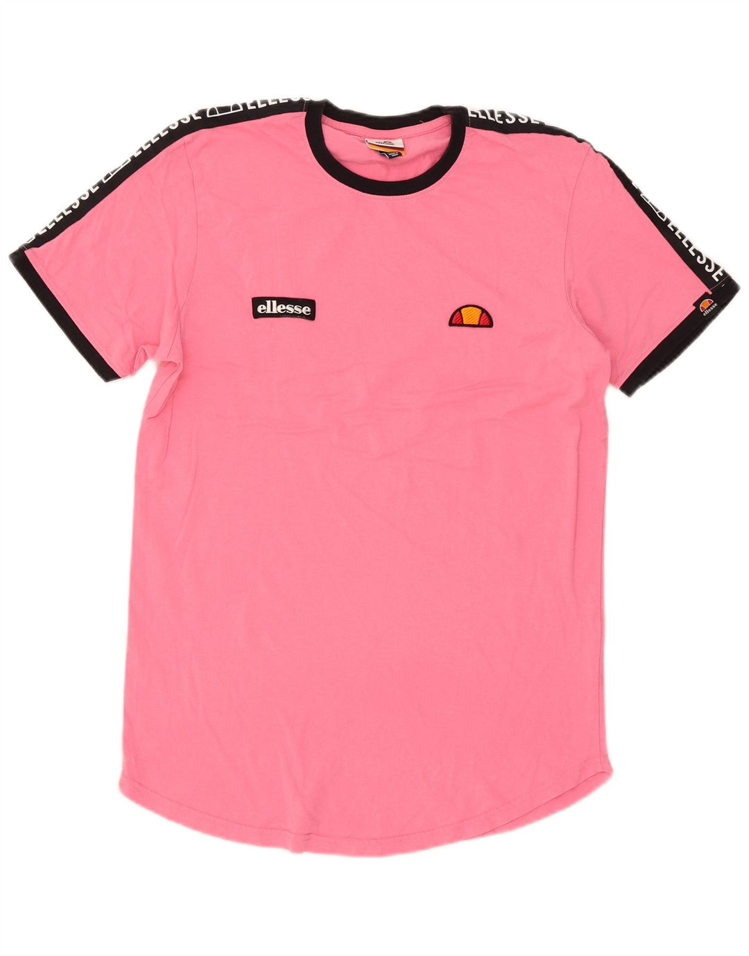 Ellesse Herre Grafisk T-Shirt Top Medium Pink Colourblock