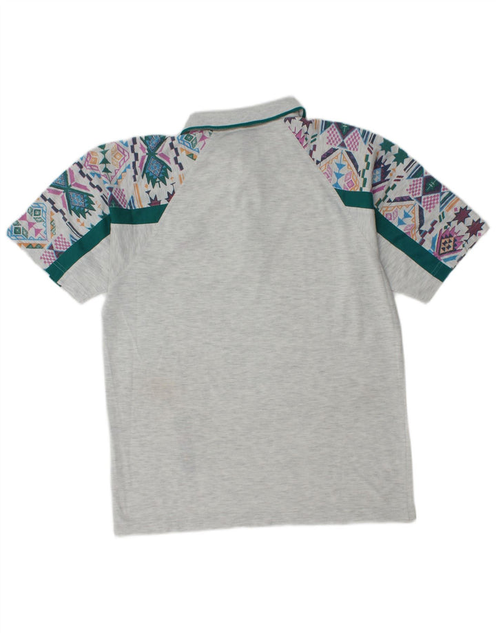 Lotto Mens Polo Shirt Medium Grey Geometric