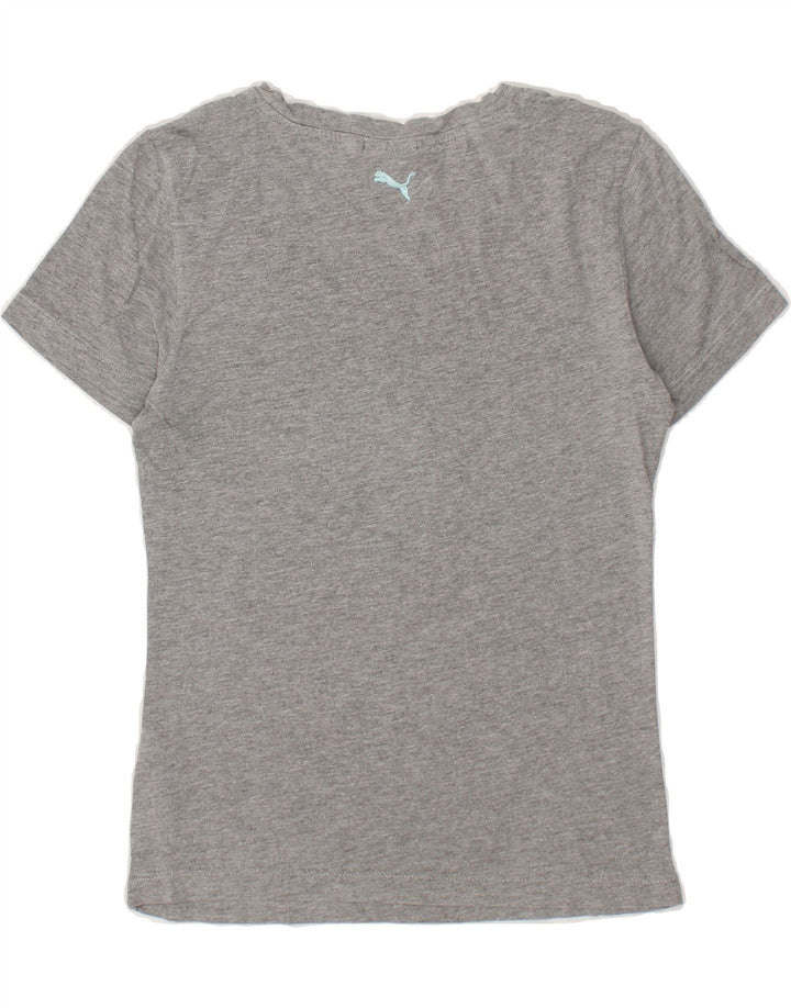 PUMA Womens Graphic T-Shirt Top UK 10 Small  Grey Vintage Puma and Second-Hand Puma from Messina Hembry 
