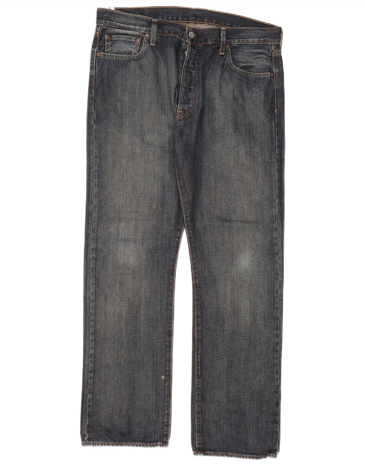 Levi's herre 501 lige jeans W36 L32 marineblå bomuld