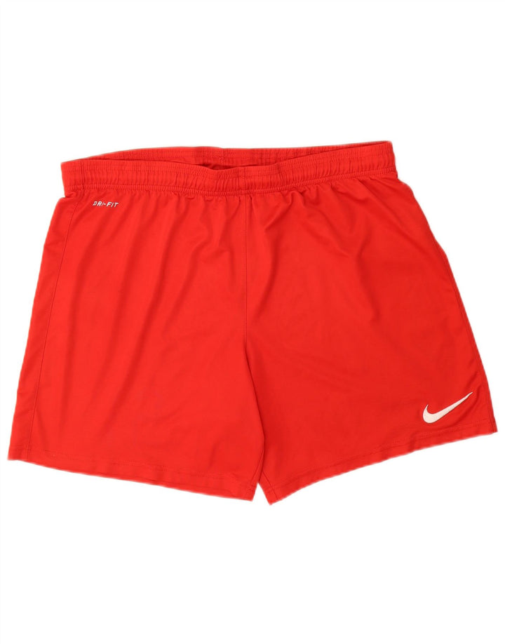 Nike Herre Dri Fit sportsshorts store røde polyester