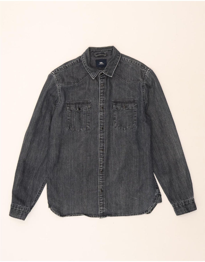 CLOCK HOUSE Mens Denim Shirt Medium Navy Blue Cotton Vintage CLOCK HOUSE and Second-Hand CLOCK HOUSE from Messina Hembry 