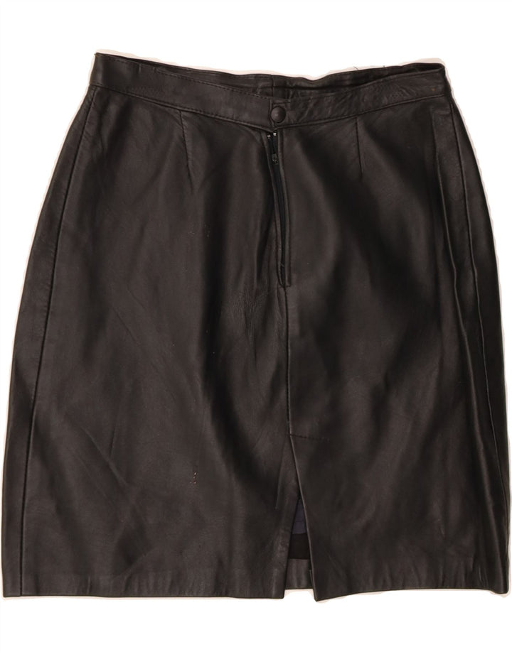 VINTAGE Womens Leather Skirt W27 Small Black Vintage Vintage and Second-Hand Vintage from Messina Hembry 