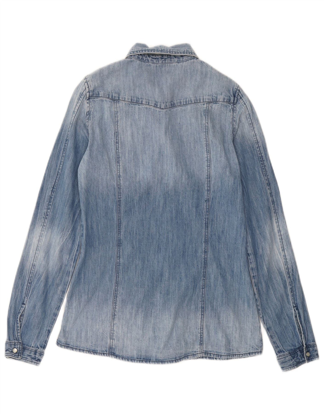 GUESS Womens Denim Shirt UK 10 Small Blue