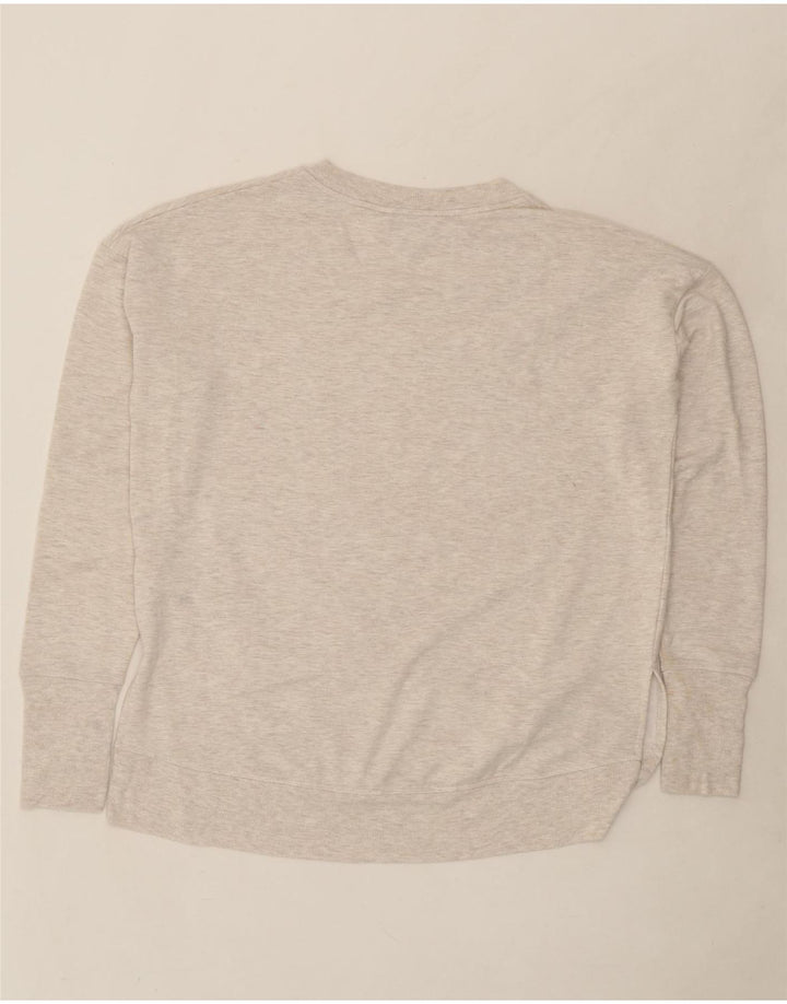 ATHLETA Womens Oversized Sweatshirt Jumper UK 14 Medium Grey Flecked Modal Vintage Athleta and Second-Hand Athleta from Messina Hembry 