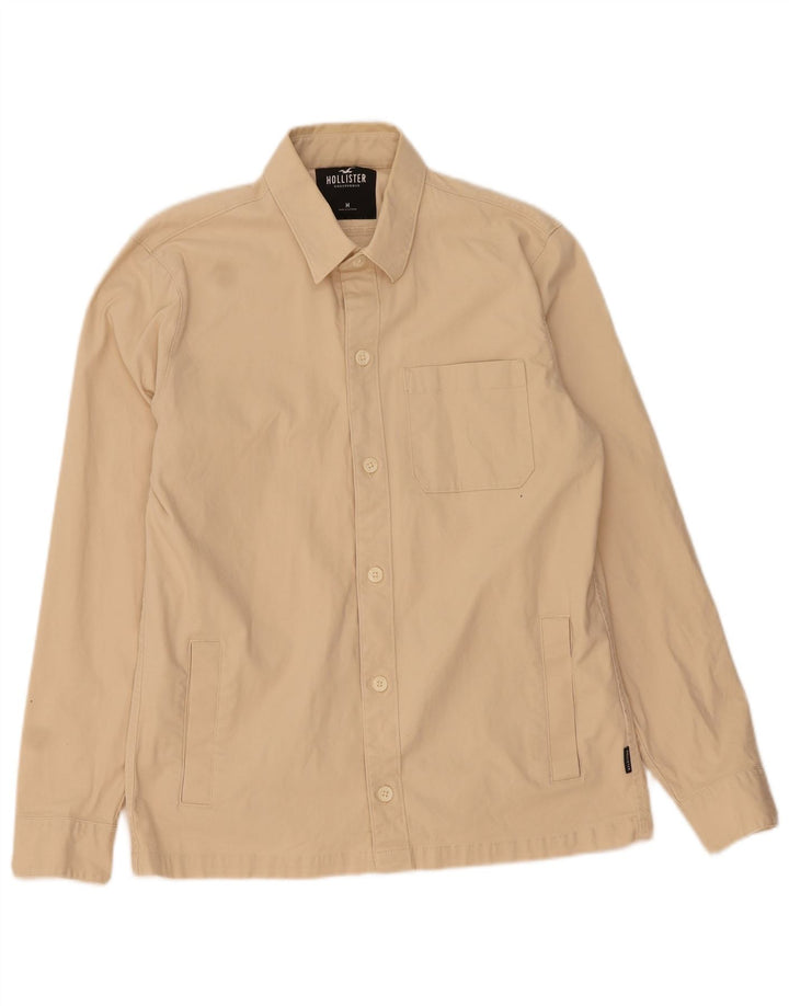 HOLLISTER Mens Shirt Medium Beige Cotton