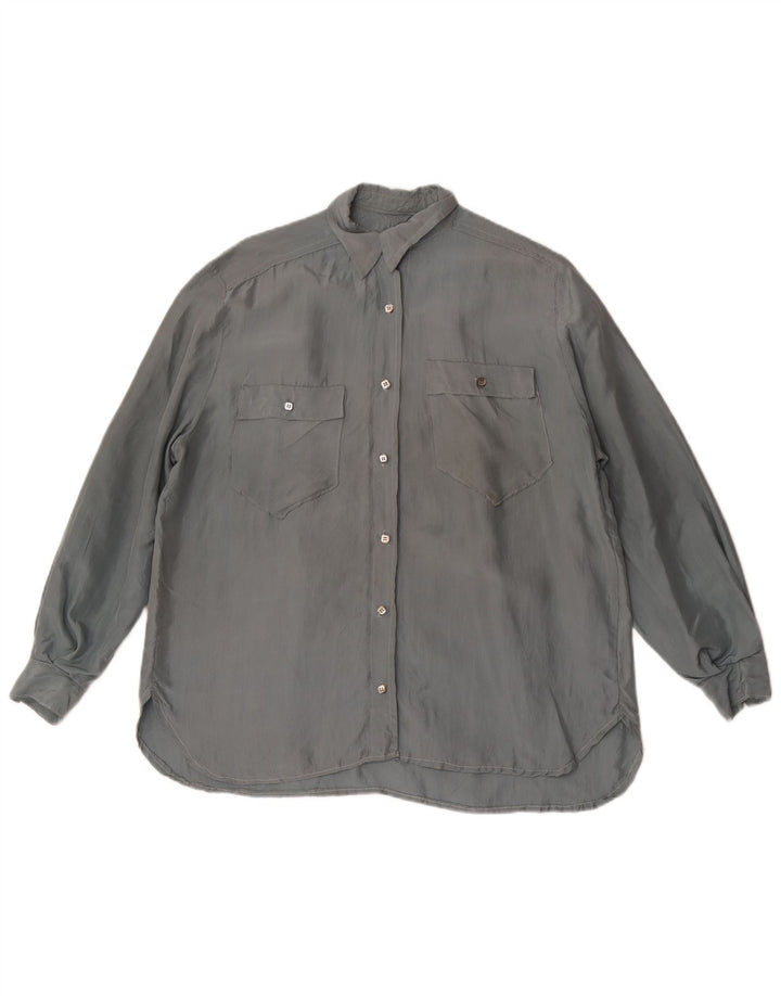 Vintage dameskjortebluse UK 18 XL Grå