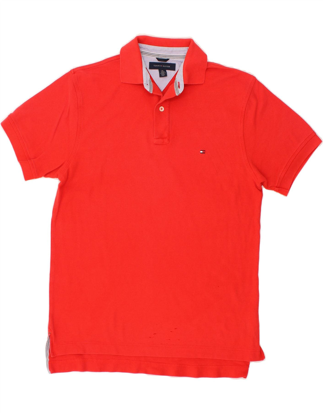 TOMMY HILFIGER Mens Polo Shirt Small Red Cotton Vintage Tommy Hilfiger and Second-Hand Tommy Hilfiger from Messina Hembry 