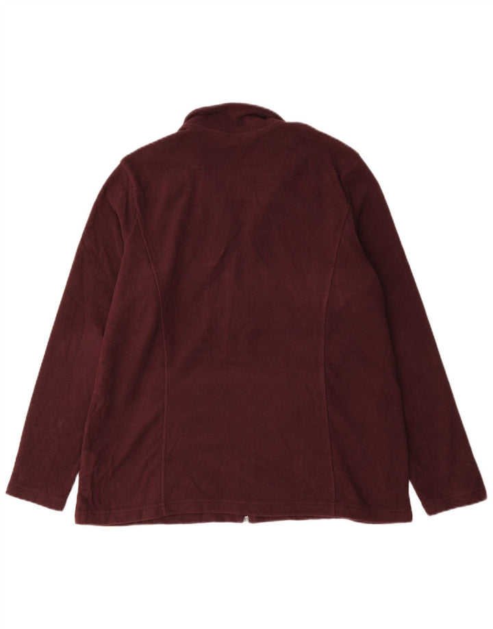 Marks & Spencer Dame Oversized Fleecejakke UK 18 XL Burgundy Polyester