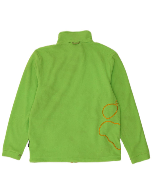 Jack Wolfskin Girls Graphic Liner Fleecejakke 13-14 År Grøn Polyester