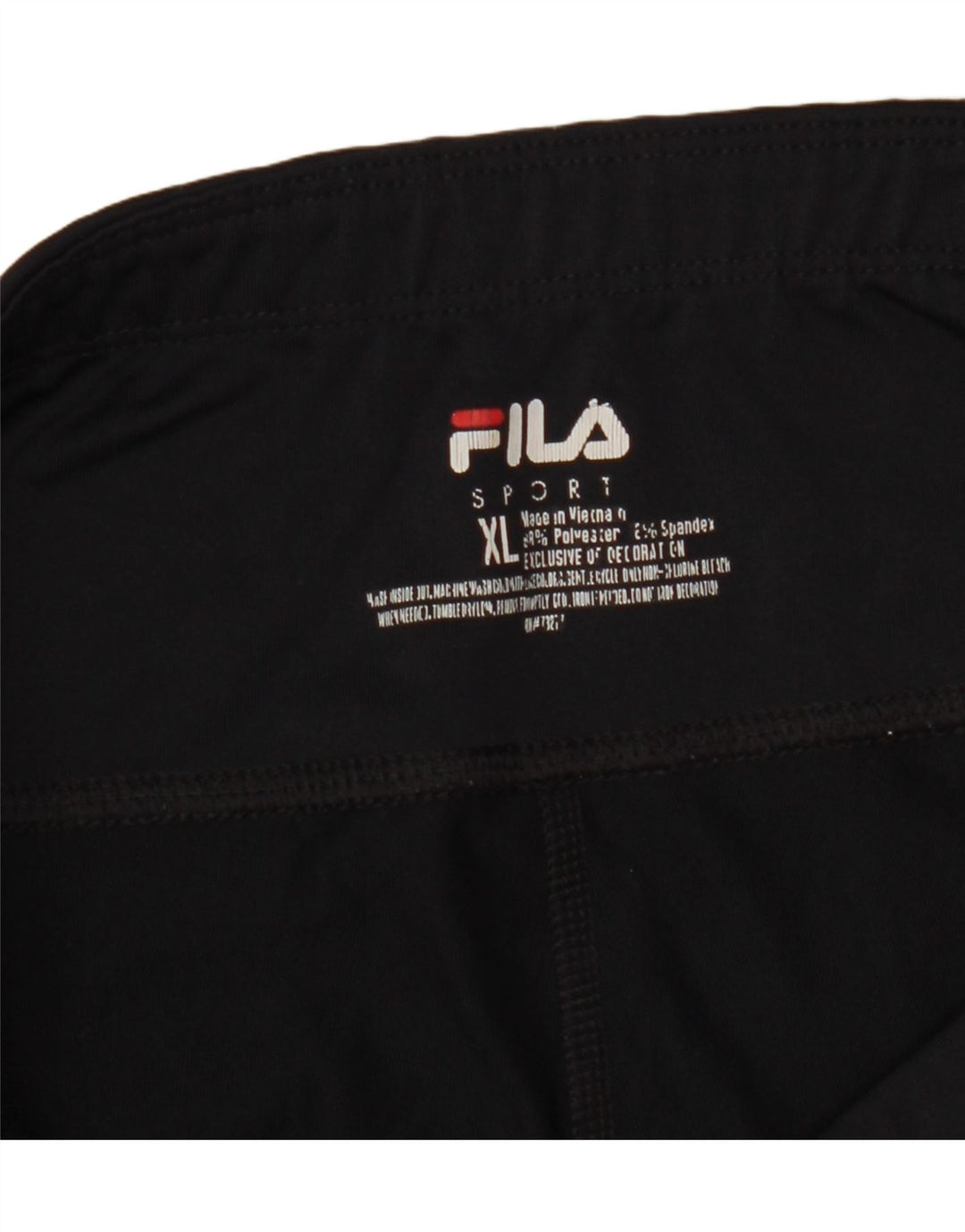 Fila Dame Capri Leggings UK 18 XL Sort Colourblock Polyester