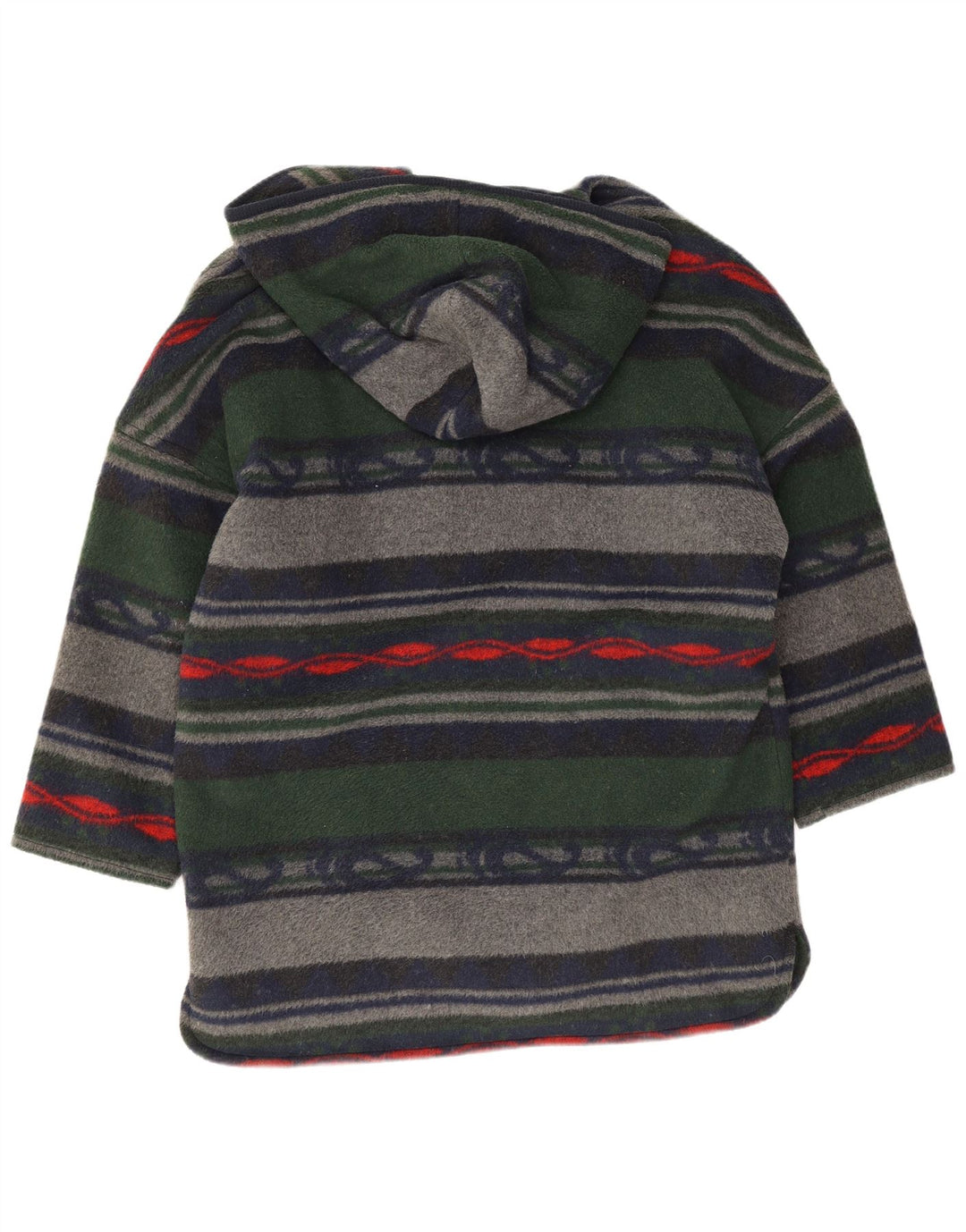 Vintage oversize overfrakke til kvinder UK 16 Stor flerfarvet stribet akryl