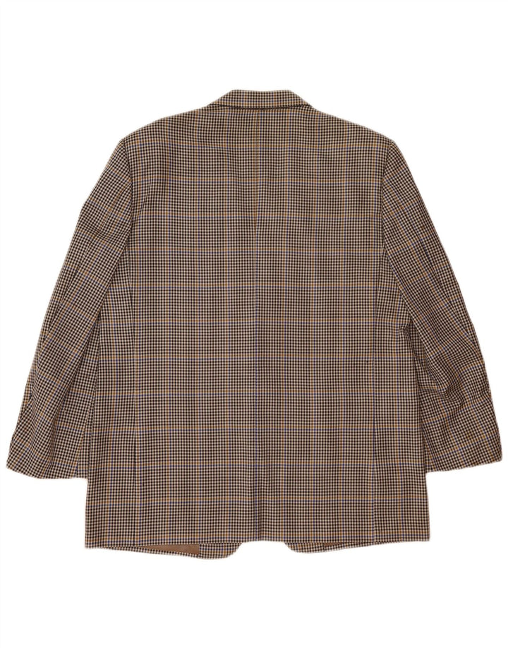 Luigi Botto Herre 2-knaps blazerjakke UK 42 XL Brown Houndstooth