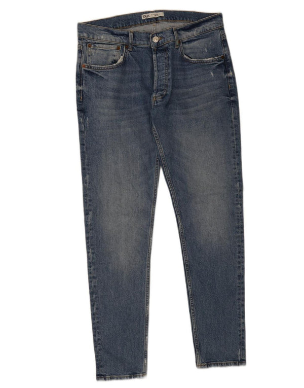 Zara Herre Skinny Jeans EU 44 Large W34 L31 Blå