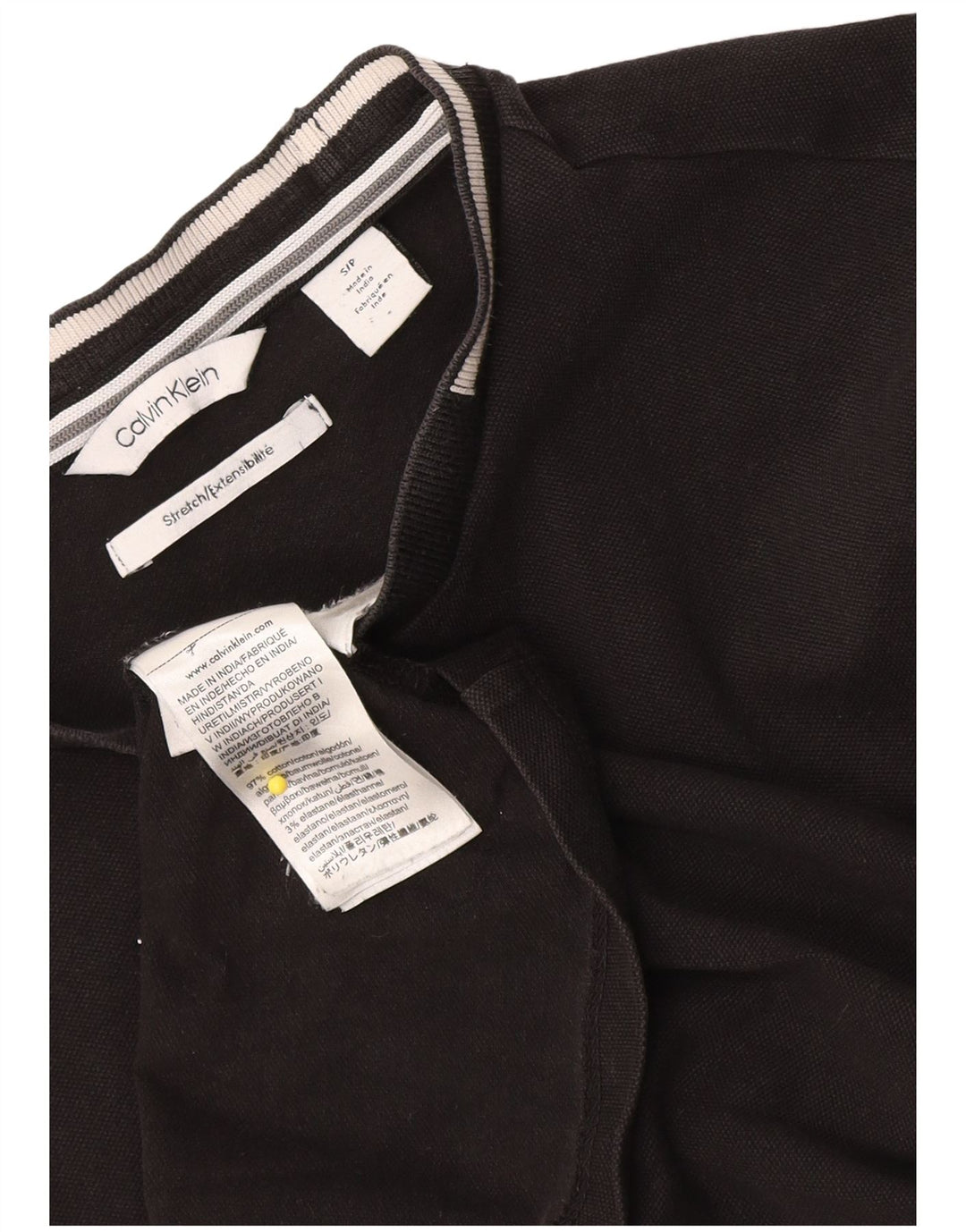 Calvin Klein Herre T-Shirt Top Lille Sort Bomuld