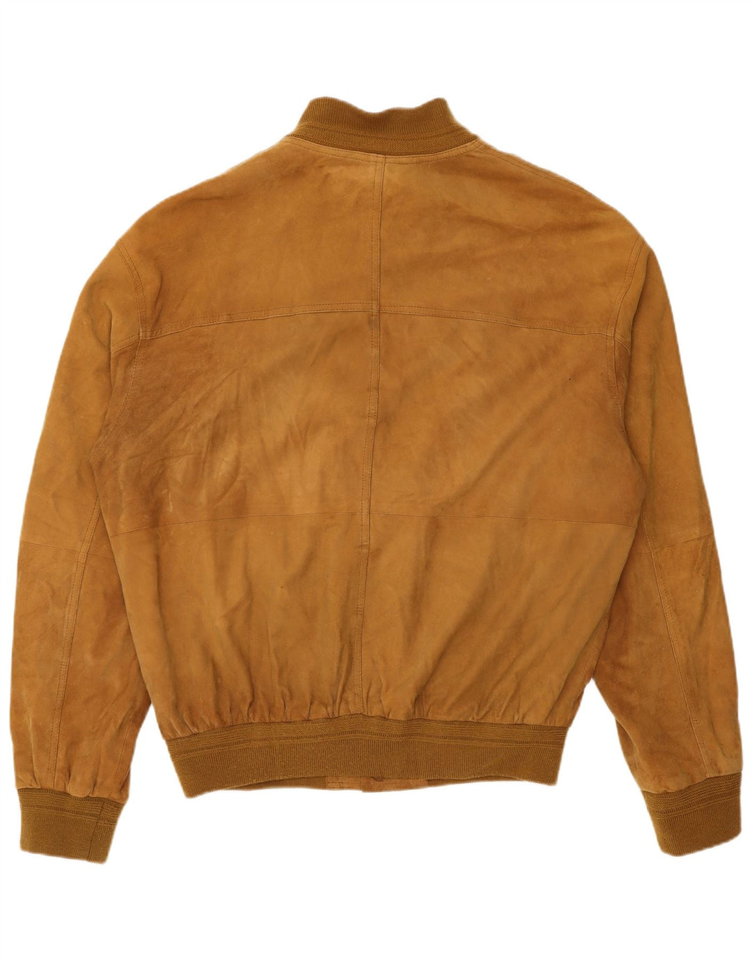 Vintage herre ruskind bomberjakke IT 54 2XL beige læder
