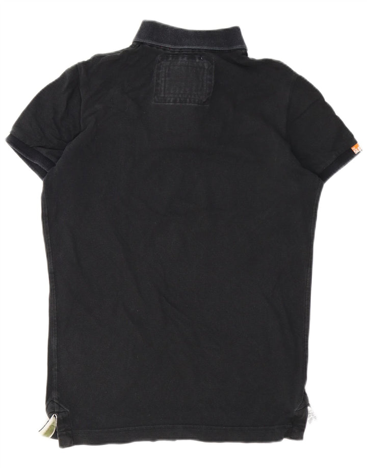 Superdry Polo shirt til mænd, medium sort bomuld