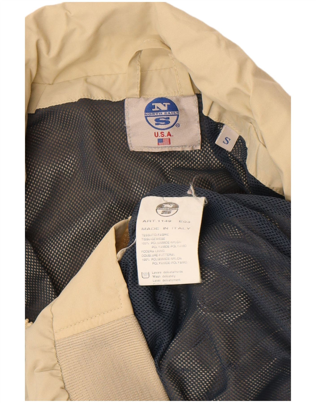 North Sails Herre Bomber Jacket UK 36 Small Beige Polyamid
