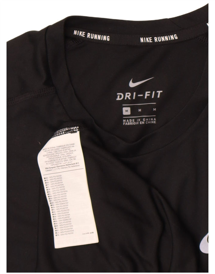 NIKE Dri Fit T-shirt top mellem sort polyester til mænd