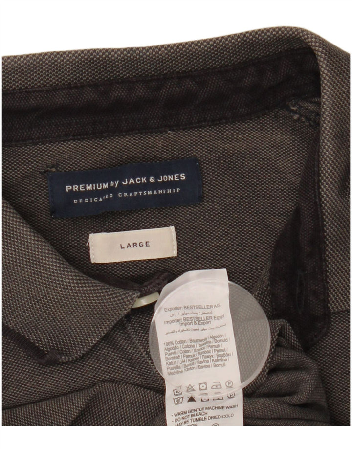 Jack & Jones herre poloskjorte stor grå bomuld