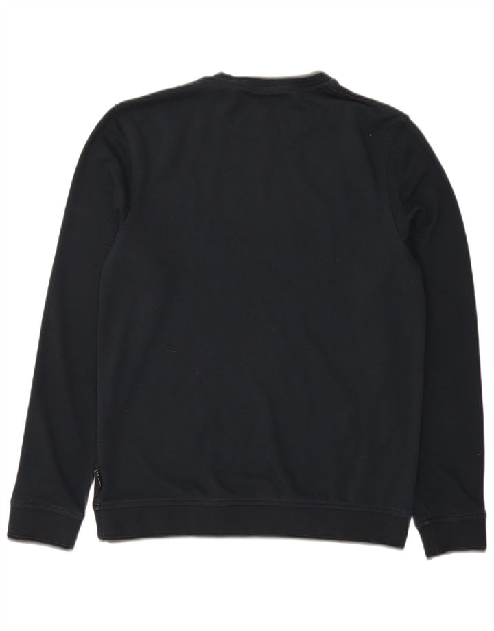 Ted Baker Herre Sweatshirt Jumper Størrelse 2 Small Navy Blue Colourblock