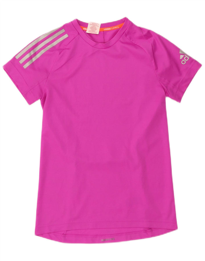 Adidas Girls Climacool T-Shirt Top 13-14 År Pink Polyester