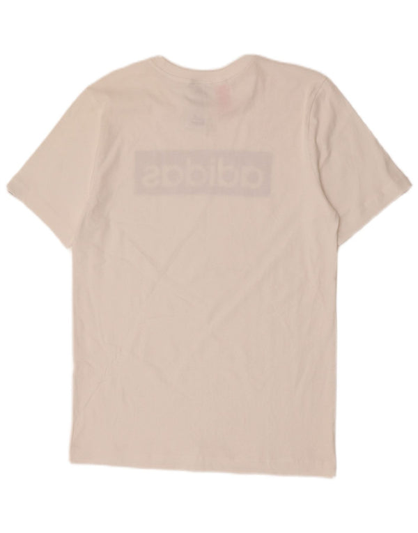Adidas drenge grafisk t-shirt top 13-14 år hvid bomuld
