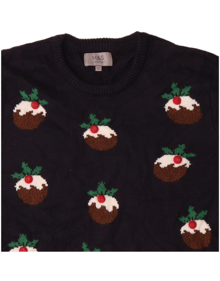 Marks & Spencer Dame sweater med rund hals DK 16 Stor marineblå