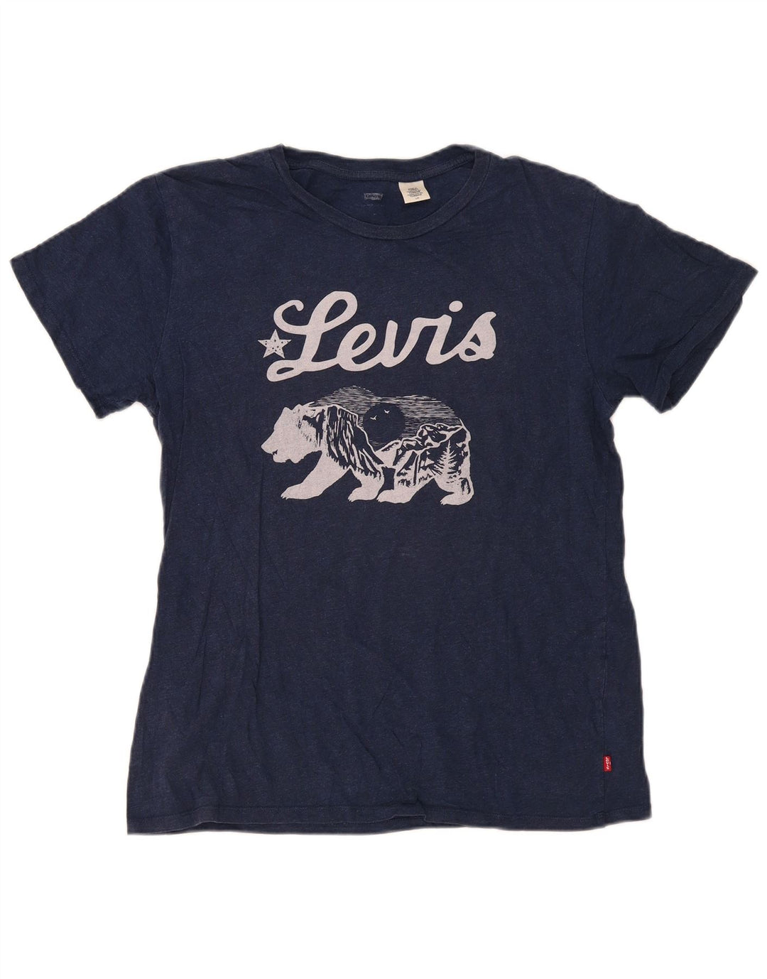Levi's Herre grafisk T-shirt Top Stor marineblå bomuld