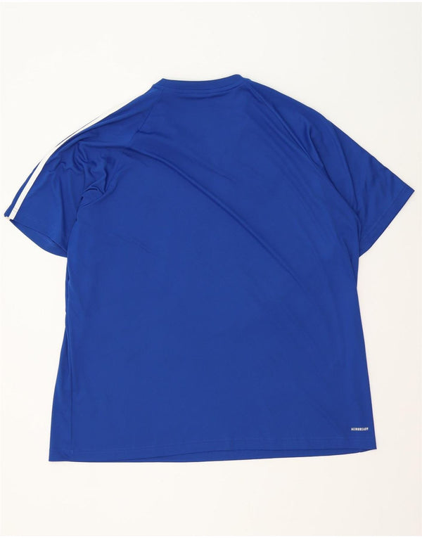 Adidas Herre Aeroready T-Shirt Top 2XL Blå Polyester