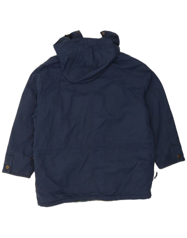 Ellesse Herre Hooded Loose Fit Windbreaker Jacket UK 36 Small Navy Blue