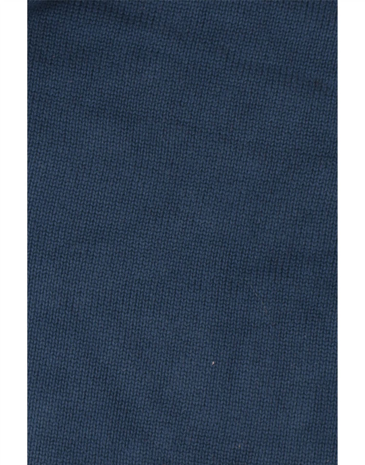 Zara Herre Turtle Neck Jumper Sweater Stor Marineblå Bomuld