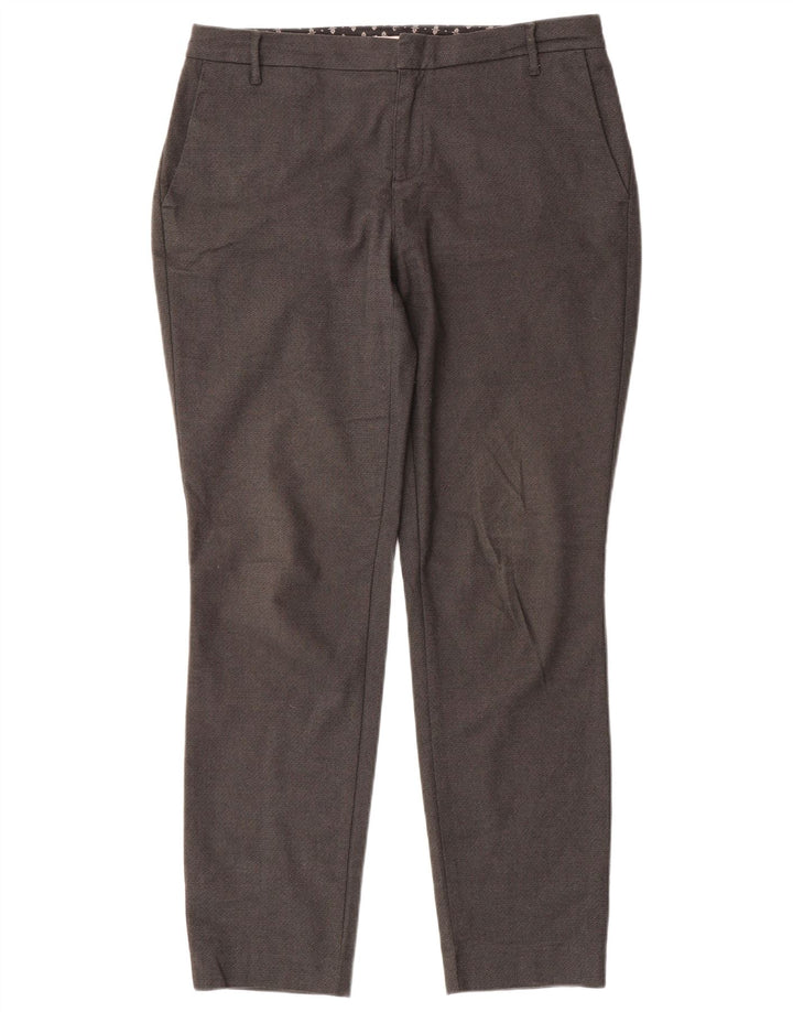 WHITE STUFF Womens Casual Trousers UK 12 Medium W34 L30 Grey Geometric