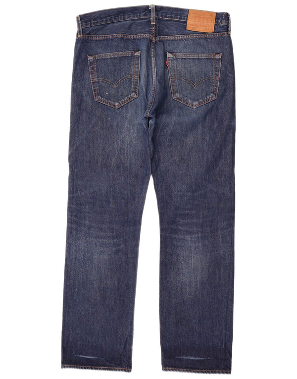 LEVI'S Herre 501 Straight Jeans W34 L31 Blå Bomuld
