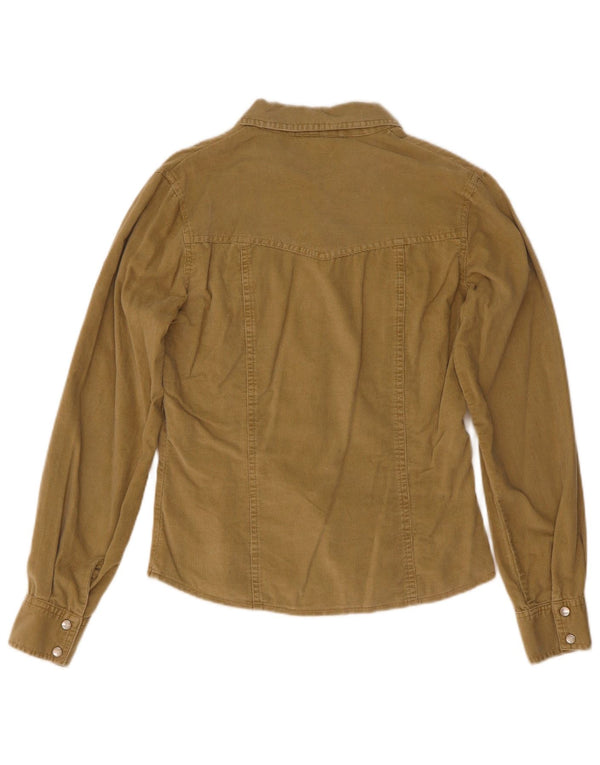 Pimkie Damefløjlsskjorte EU 38 Medium Khaki Bomuld