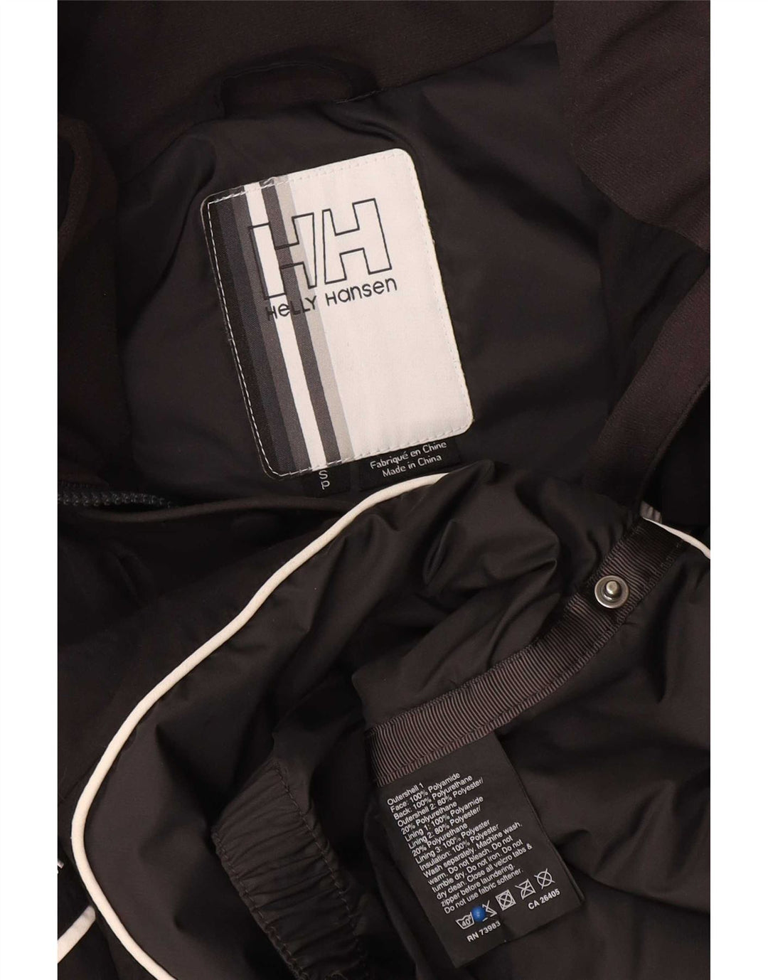 Helly Hansen Grafisk regnjakke til kvinder UK 10 Small Black Colourblock