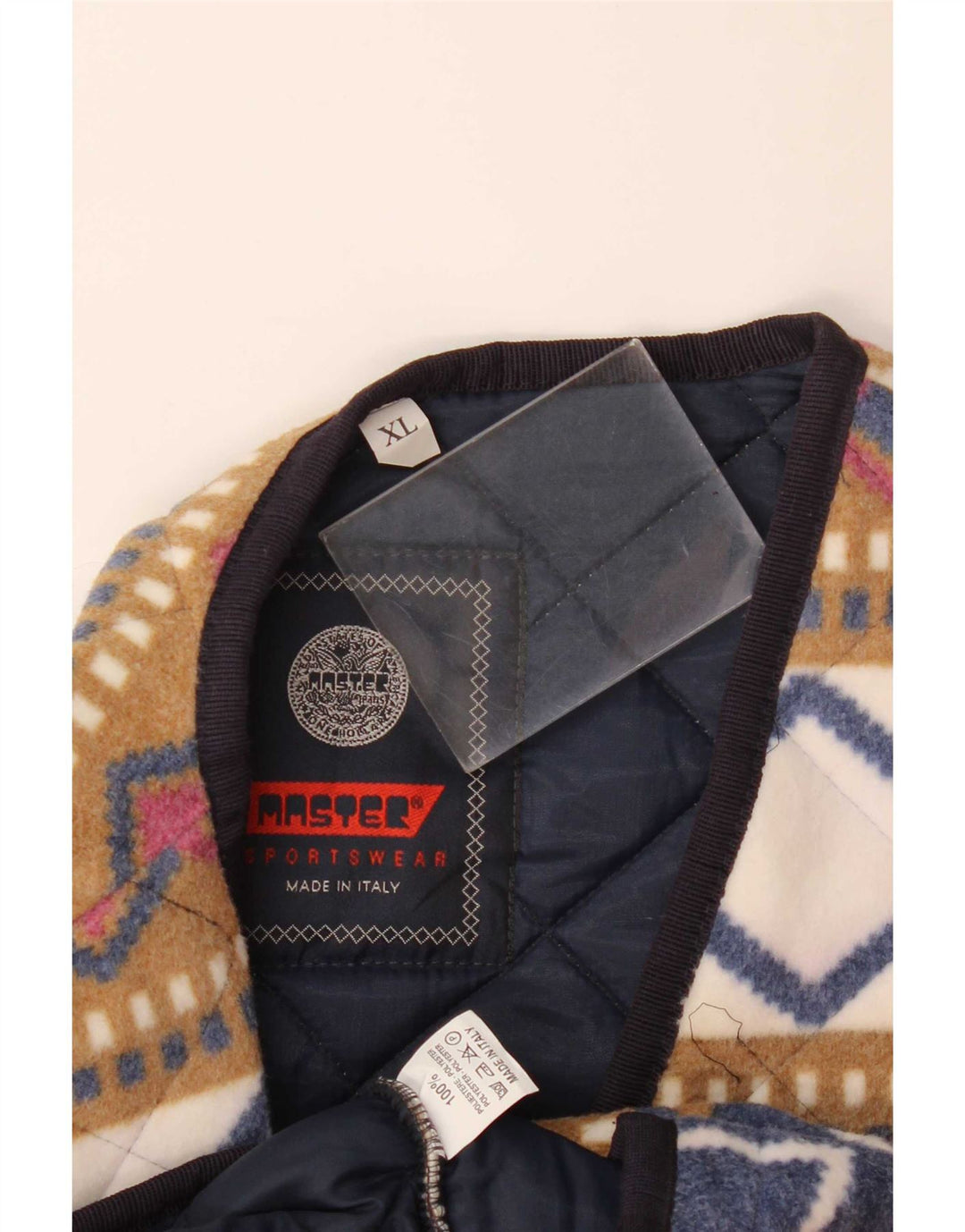 Master Herre Fleece Gilet UK 42 XL Flerfarvet geometrisk polyester