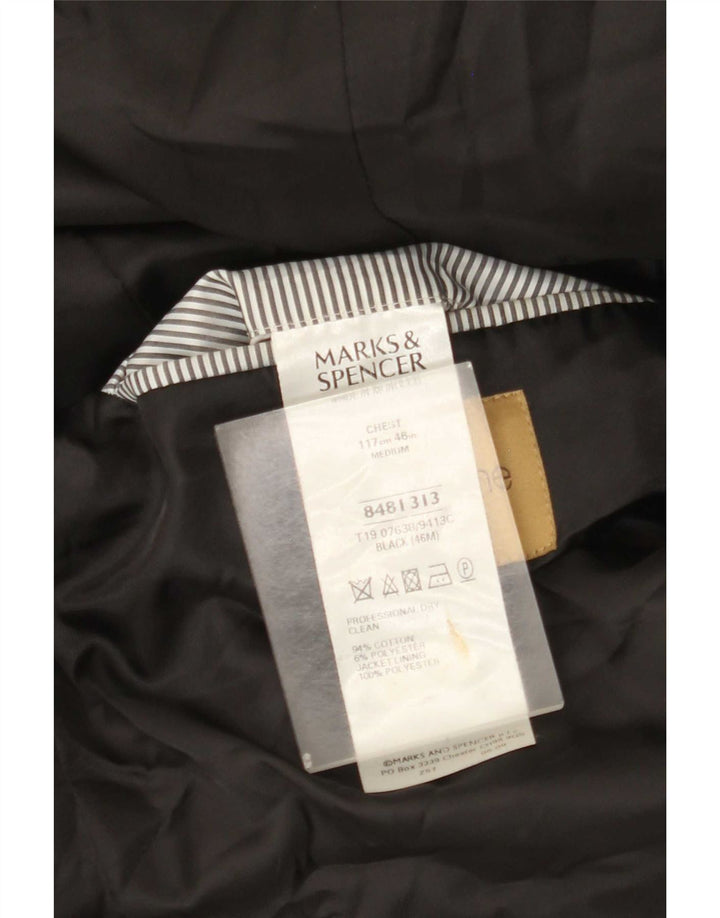 Marks & Spencer Herre 2-knaps blazerjakke UK 46 XL Sort bomuld